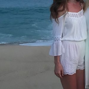 American Eagle White Romper - Size S